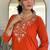 Orange viscose kurta pent dupatta set