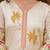 Cream viscose assam silk kurta pent dupatta set