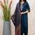 Blue chanderi silk kurta pent dupatta set