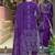Purple french crepe kurta pent dupatta set