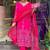 Pink french crepe kurta pent dupatta set