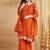 Orange vichitra silk kurta pent dupatta set