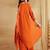 Orange vichitra silk kurta pent dupatta set