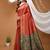 red silk blend jacquard weaving saree with matching blouse