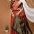 red silk blend jacquard weaving saree with matching blouse