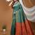 sky blue silk blend jacquard weaving saree with matching blouse