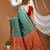 sky blue silk blend jacquard weaving saree with matching blouse