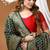 green silk blend jacquard weaving saree with matching blouse