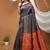 navy blue silk blend jacquard weaving saree with matching blouse