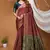 wine silk blend jacquard weaving saree with matching blouse