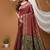 wine silk blend jacquard weaving saree with matching blouse