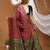 wine silk blend jacquard weaving saree with matching blouse