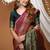 wine silk blend jacquard weaving saree with matching blouse