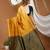 mustard yellow silk blend jacquard weaving saree with matching blouse