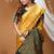 mustard yellow silk blend jacquard weaving saree with matching blouse