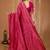 pink silk blend jacquard weaving saree with matching blouse
