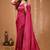 pink silk blend jacquard weaving saree with matching blouse