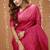 pink silk blend jacquard weaving saree with matching blouse