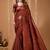 maroon silk blend jacquard weaving saree with matching blouse