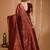maroon silk blend jacquard weaving saree with matching blouse