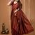 maroon silk blend jacquard weaving saree with matching blouse
