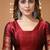 maroon silk blend jacquard weaving saree with matching blouse
