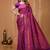 purple silk blend jacquard weaving saree with matching blouse