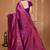 purple silk blend jacquard weaving saree with matching blouse