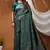 green silk blend jacquard weaving saree with matching blouse