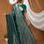 green silk blend jacquard weaving saree with matching blouse