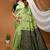 pista green silk blend jacquard weaving saree with matching blouse