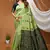 pista green silk blend jacquard weaving saree with matching blouse