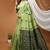 pista green silk blend jacquard weaving saree with matching blouse