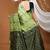 pista green silk blend jacquard weaving saree with matching blouse