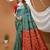 sea green silk blend jacquard weaving saree with matching blouse