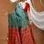 sea green silk blend jacquard weaving saree with matching blouse