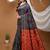 navy blue silk blend jacquard weaving saree with matching blouse