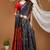 navy blue silk blend jacquard weaving saree with matching blouse