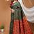 green silk blend jacquard weaving saree with matching blouse