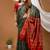 green silk blend jacquard weaving saree with matching blouse