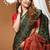 green silk blend jacquard weaving saree with matching blouse