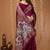magenta silk blend woven work 3d print pallu saree