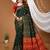 green silk blend jacquard weaving saree with matching blouse