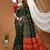 green silk blend jacquard weaving saree with matching blouse