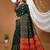 green silk blend jacquard weaving saree with matching blouse