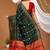 green silk blend jacquard weaving saree with matching blouse