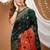 green silk blend jacquard weaving saree with matching blouse