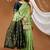 pista silk blend jacquard weaving saree with matching blouse