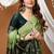 pista silk blend jacquard weaving saree with matching blouse