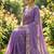 levender georgette embroidered work saree with blouse